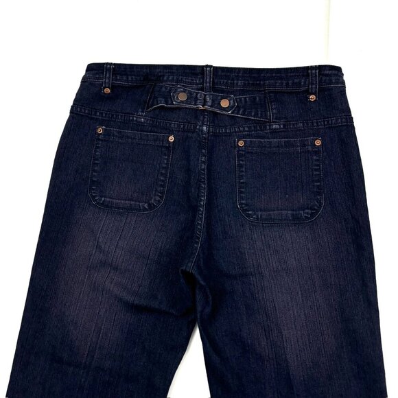 Bill Blass Bootcut Women's size 14 Dark Wash Blue Denim Jeans - Picture 3 of 3